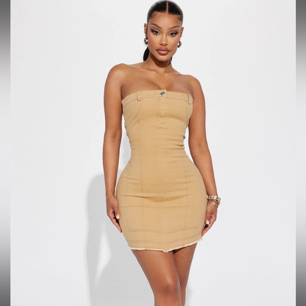 NWT Fashion Nova Sana Denim Mini Dress L